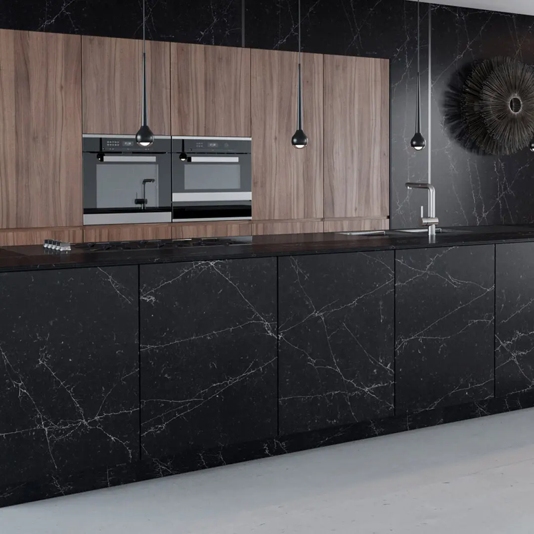 Nero Marquina aplicado en un espacio real