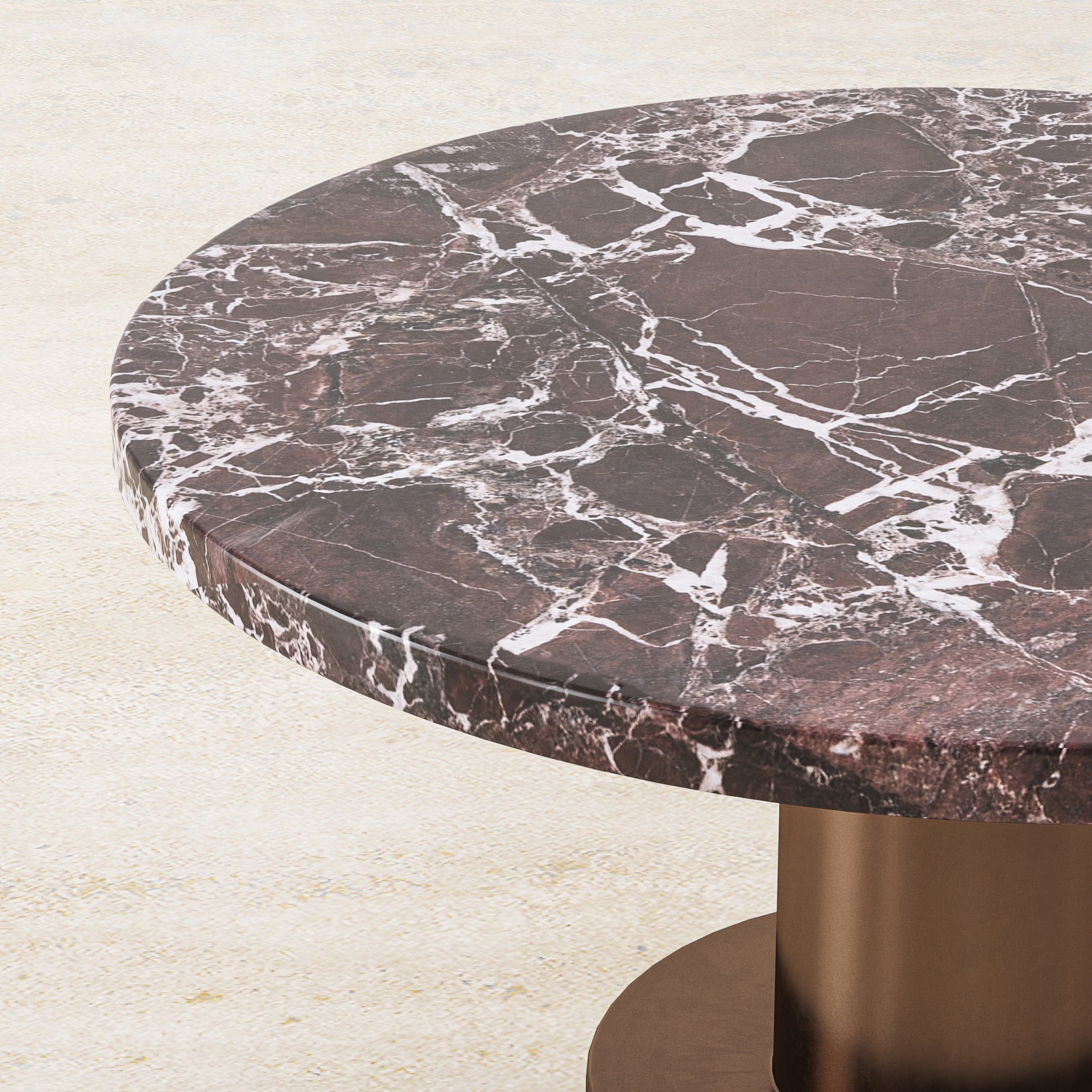 Ónix retroiluminado en mesa de autor