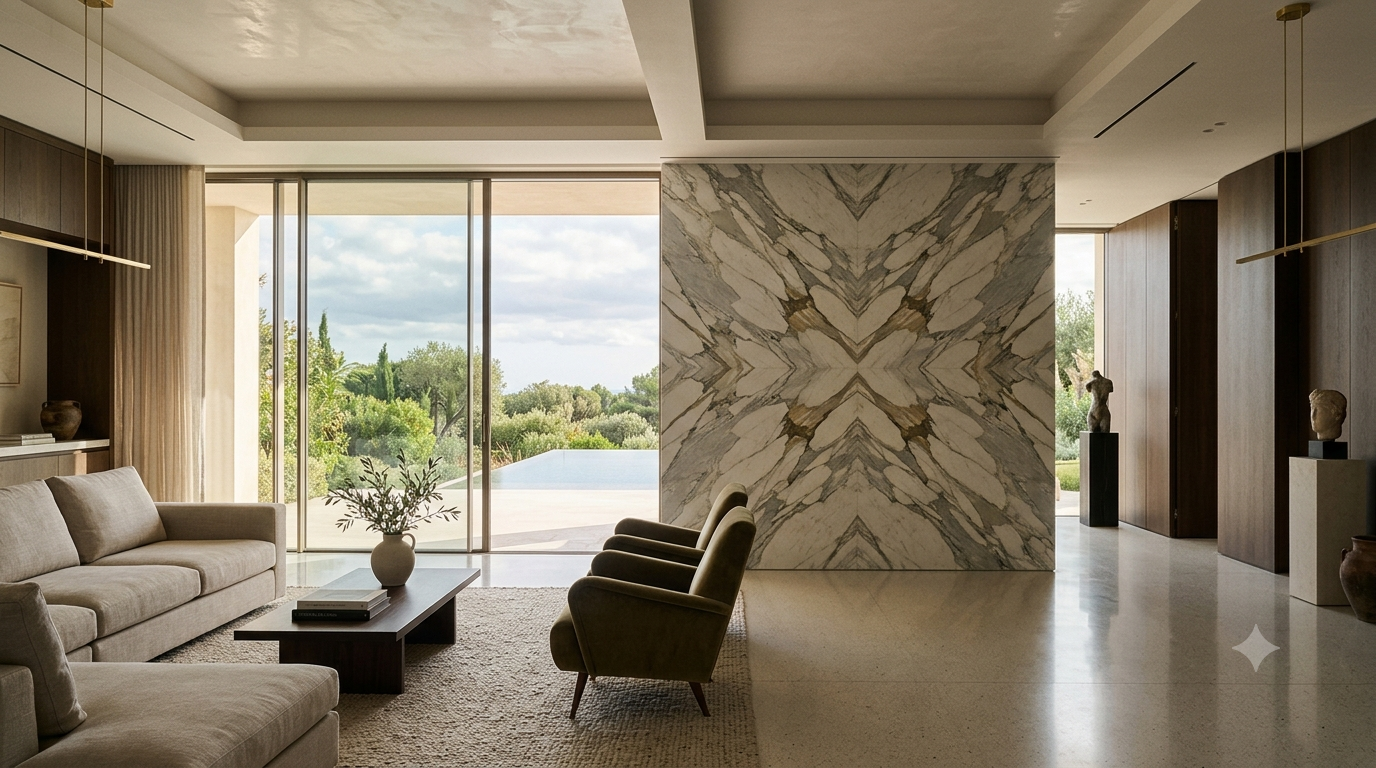 Muro Book-matched — Statuario Venato